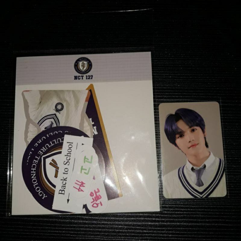 Luggage sticker photocard set taeyong nct 127
