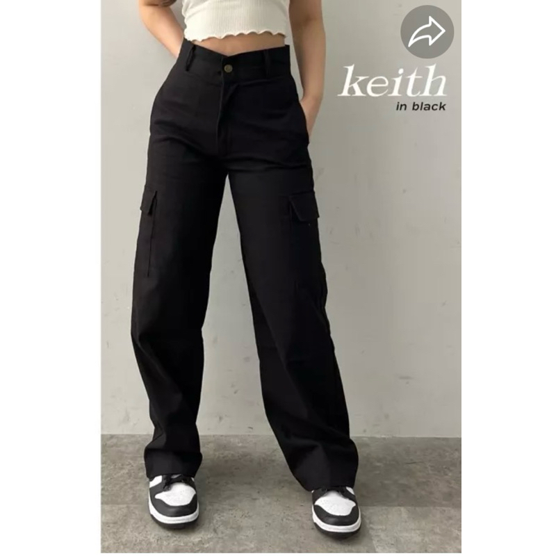Celana Preloved - Keith Cargo Pants (Black)