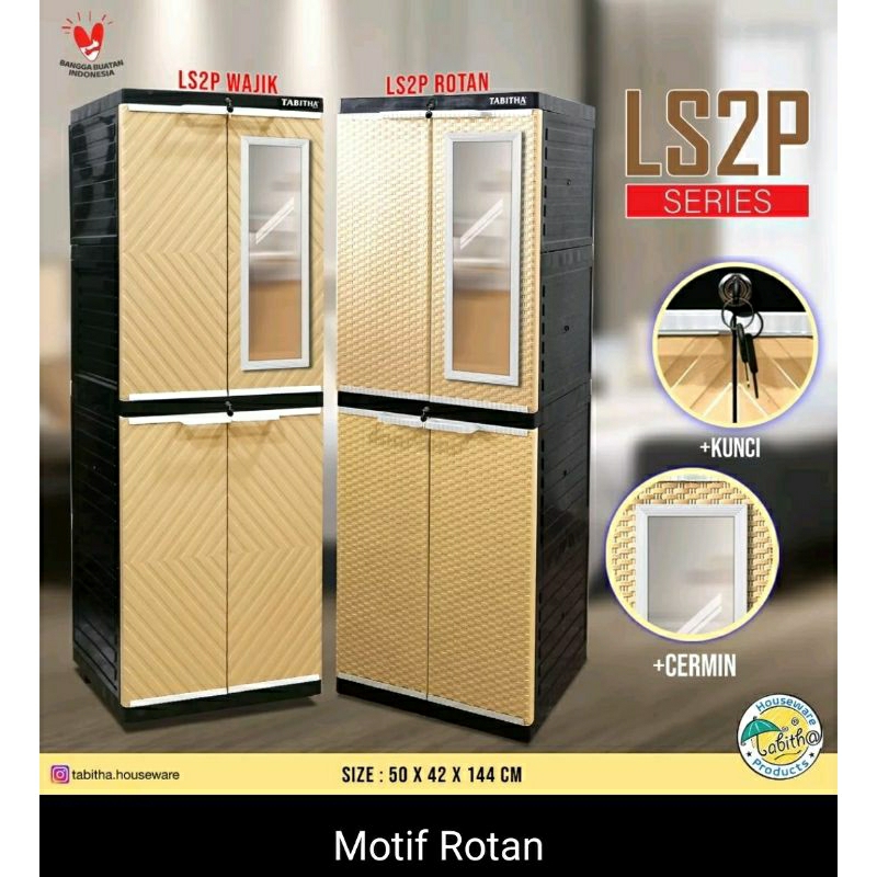 RB Tabitha LS2P Printing Motif Karakter Lemari Anak 4 Susun Lemari Pakaian Lemari Serbaguna Lemari