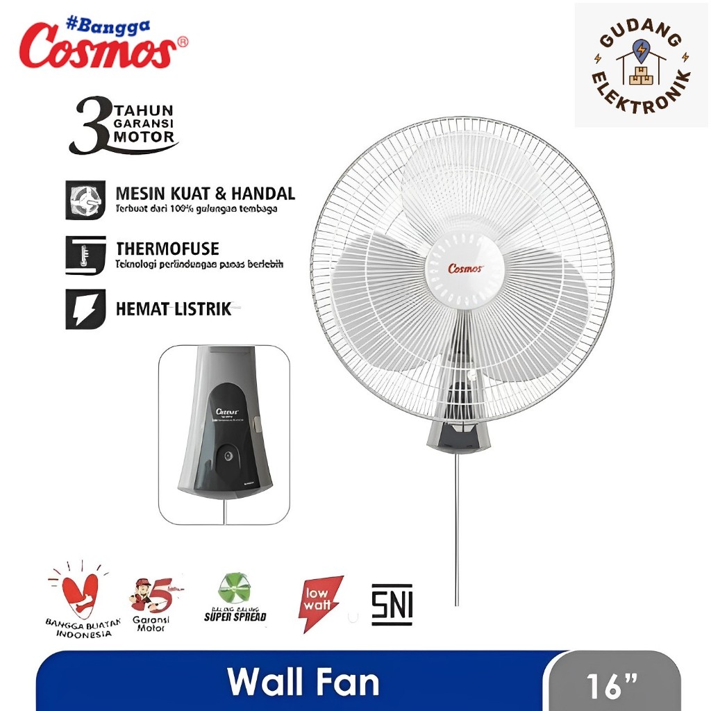 COSMOS WALL FAN / KIPAS ANGIN DINDING 16WFC / 16 WFC / 16-WFC (16 INCH) GARANSI RESMI