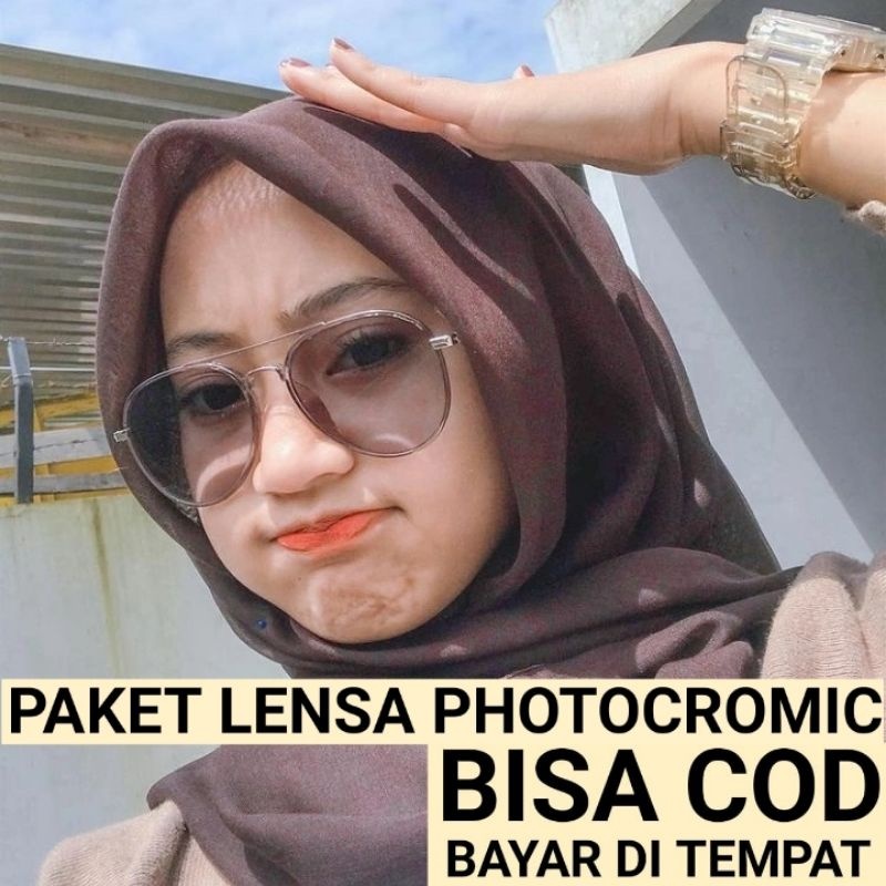 Kacamata Photocromic Lentur Aviator Blueray Minus Antiradiasi Bluecromic