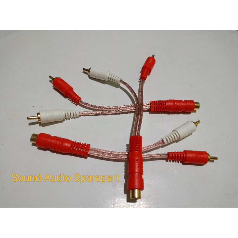 KABEL CAGAK CABANG AUDIO MOBIL 1 COVER 2 JACK RCA.. KABEL AUDIO RCA CABANG 1 COVER 2 JACK.. KABEL JA