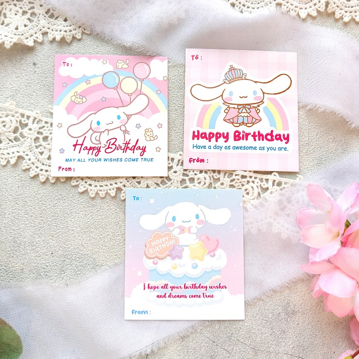 Sticker birthday ulang tahun tema excavator mermaid bear animal 1pak isi 12pcs READY STOK