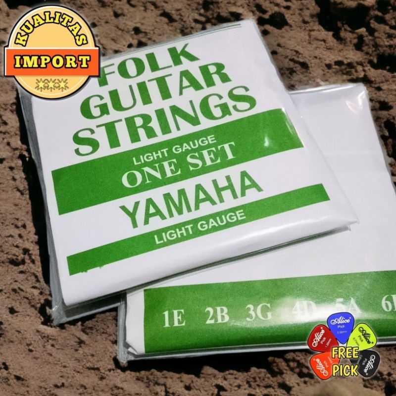 Senar Gitar Elektrik Akustik Yamaha Folk 008 Best Quality ( Free Pick )