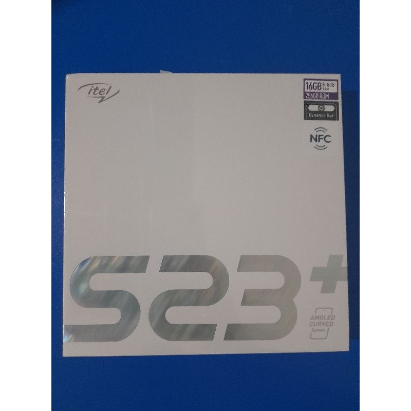 itel s23 plus 8/256 cyan + charger + tempered glass