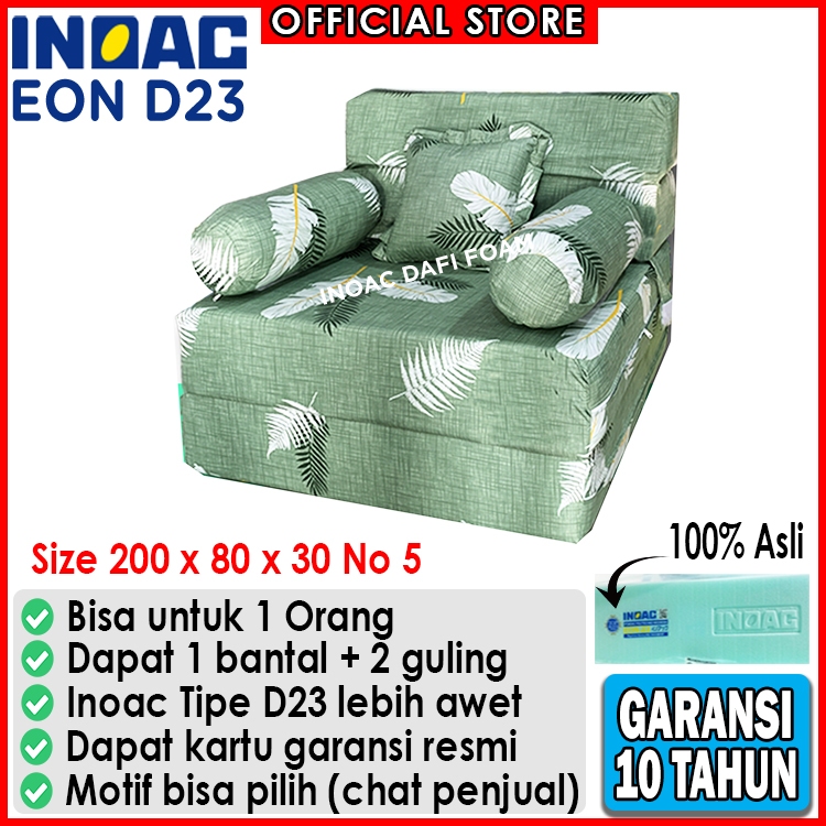 Sofabed Inoac 200x80x30 nomor 5 busa Inoac EON D23 original garansi 10 tahun kasur busa kasur lipat 