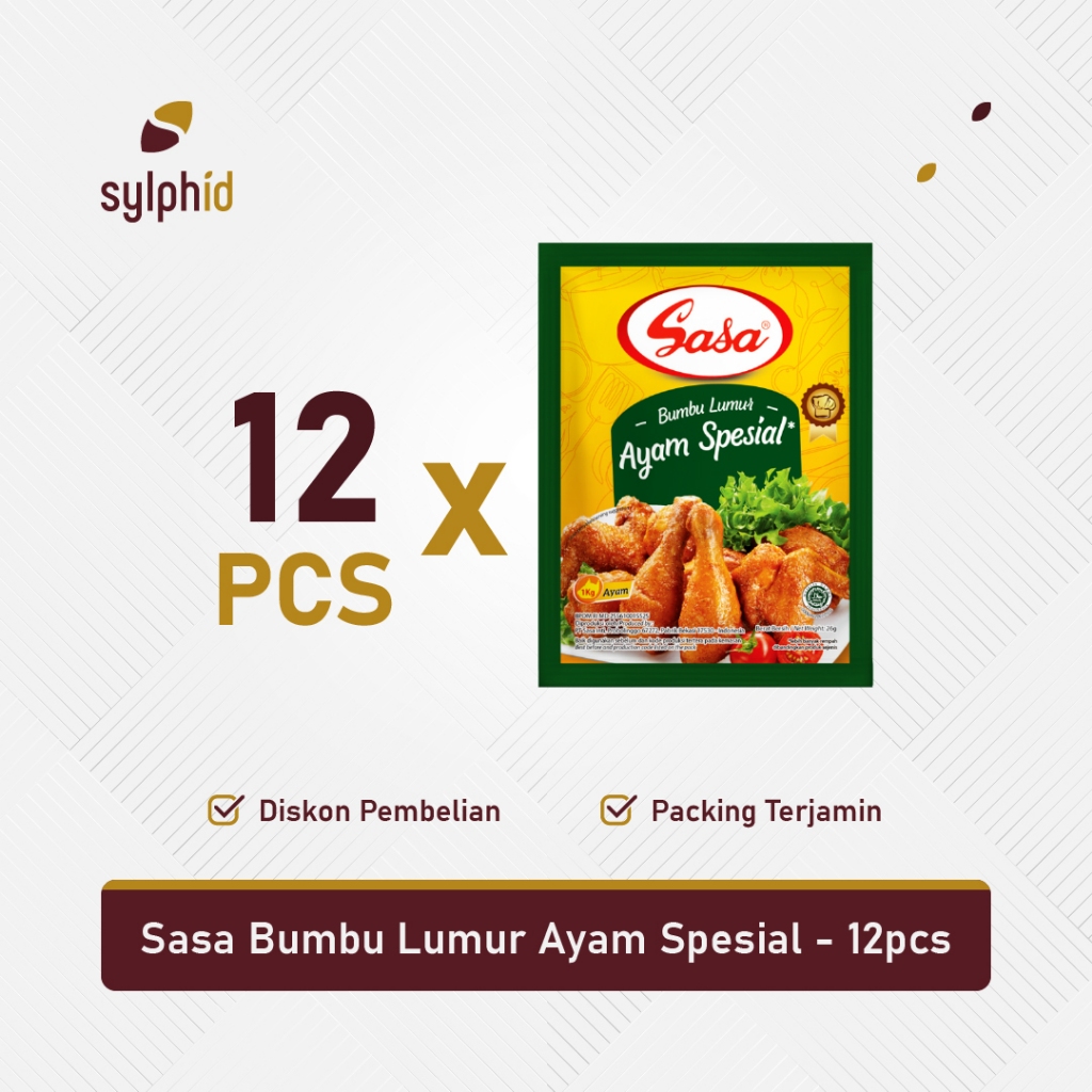 

Sasa Lumur Ayam Spesial 26 gram / Bumbu Masak Dapur Instan (12 pcs)