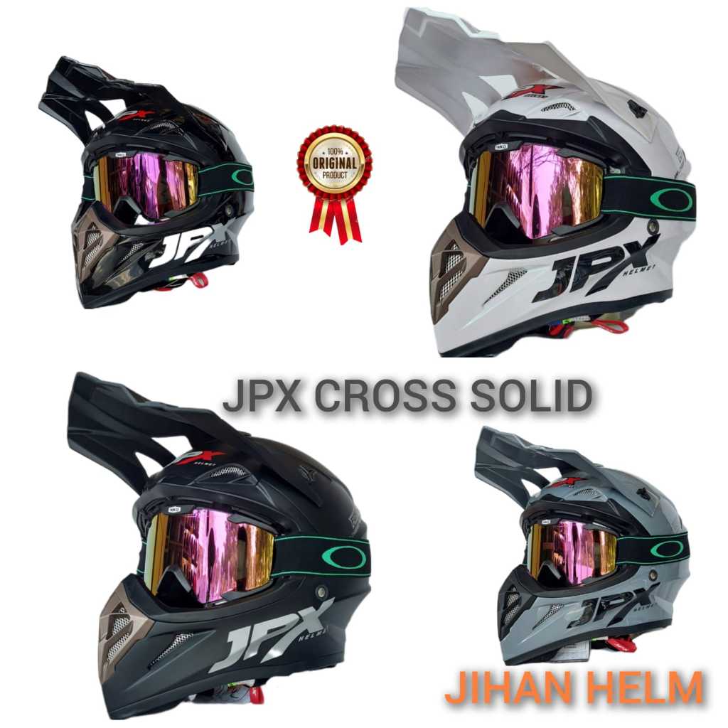 HELM / HELM JPX CROSS / HELM JPX CROSS FOX1 SOLID PLUS GOGGLE INKO ORIGINAL TERMURAH