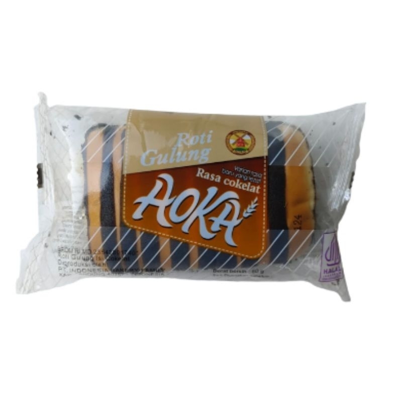 

Aoka Roti Gulung Rasa Coklat 60gr