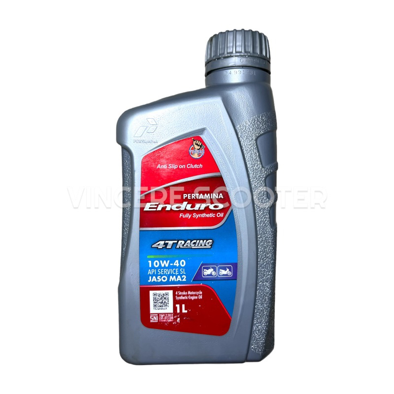 Oli Mesin Enduro Racing 4T SAE 10W-40 1 Liter Universal Vespa
