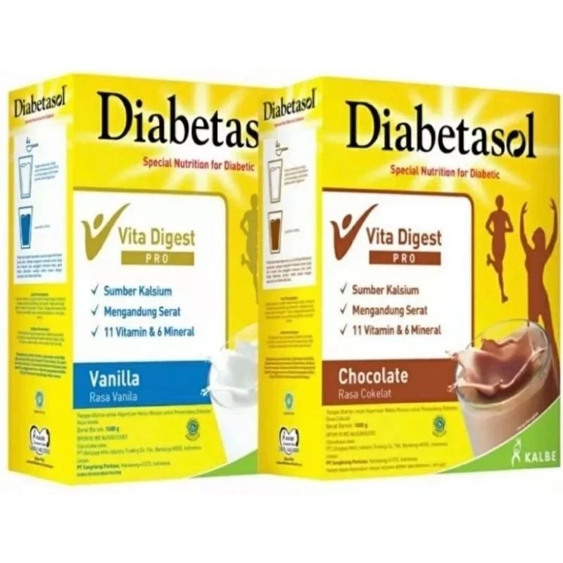 

Diabetasol Vanila Coklat 950gram 950gr