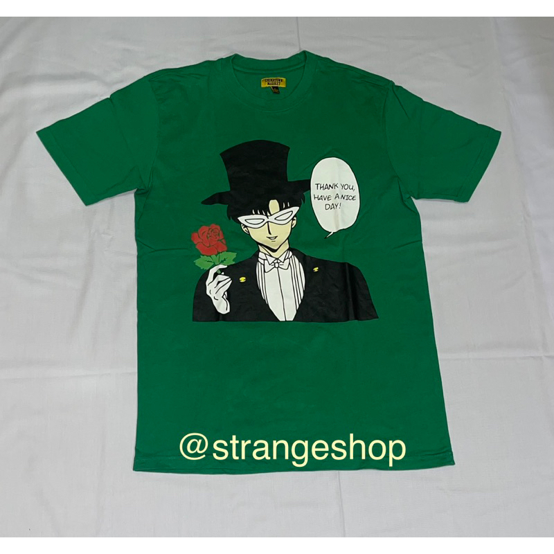 Preloved Kaos Chinatown Market Anime Sailormoon Tuxedo Mask Hijau