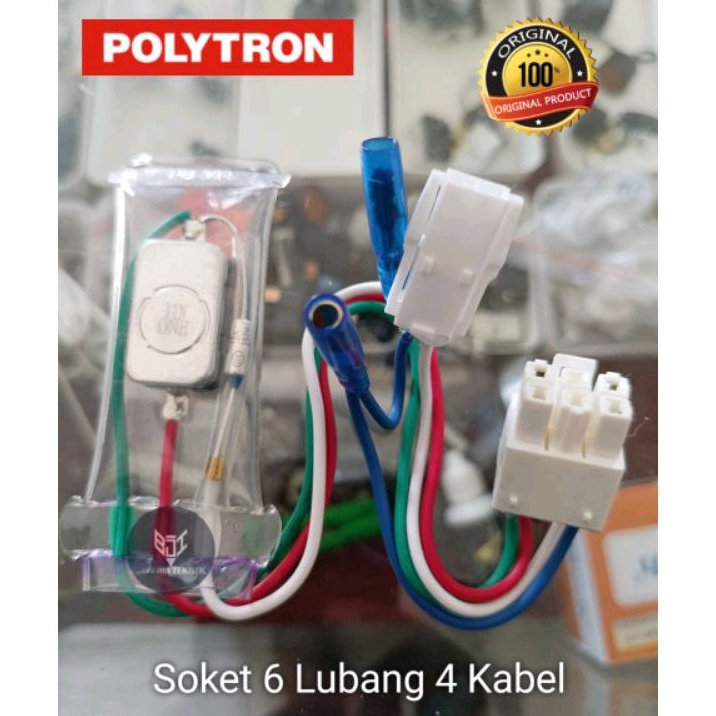 DEFROS - Defrost Fuse/ Depros / Bimetal Kulkas 2 Pintu POLYTRON Original | 6 Soket 4 Kabel