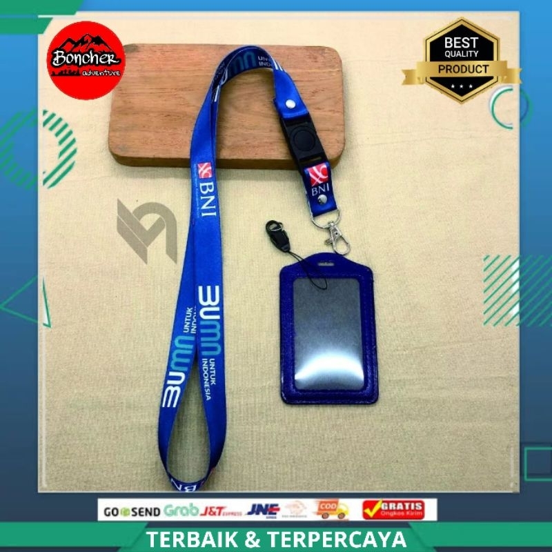 

Lanyard ID Card BUMN BANK BNI Tali Gantungan Printing Plus Holder