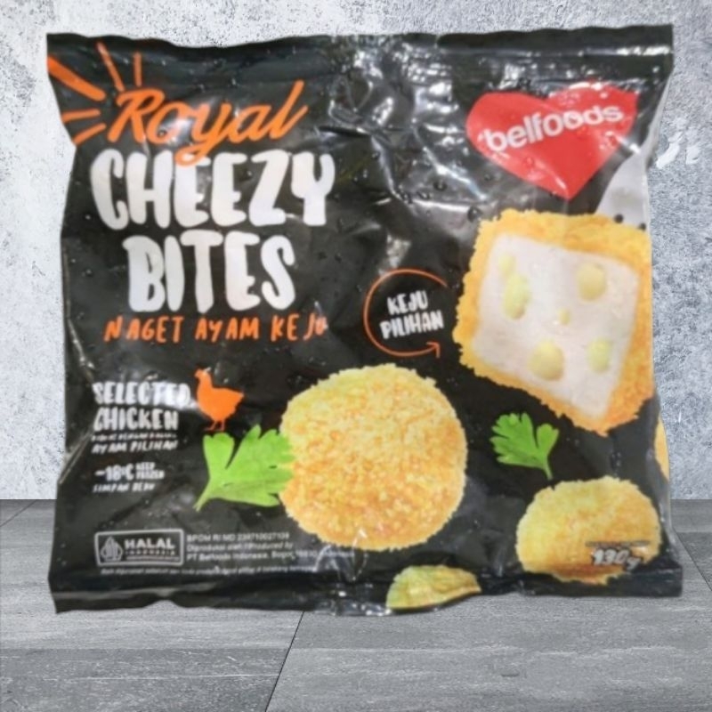 

RN_Frozen - BELFOODS Royal Cheezy Bites Naget Ayam Keju Dengan Keju Pilihan Berat 130 Gram
