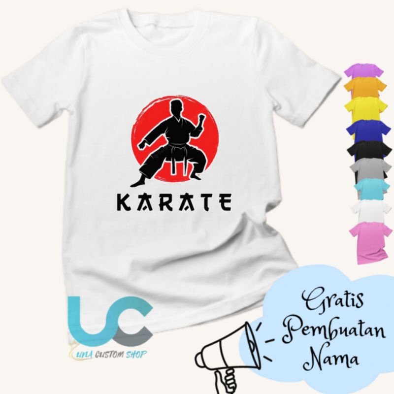Kaos Karate Anak | Baju Karate Anak | Kaos Anak Sablon | Kaos Anak Custom Terbaru (FREE NAMA)