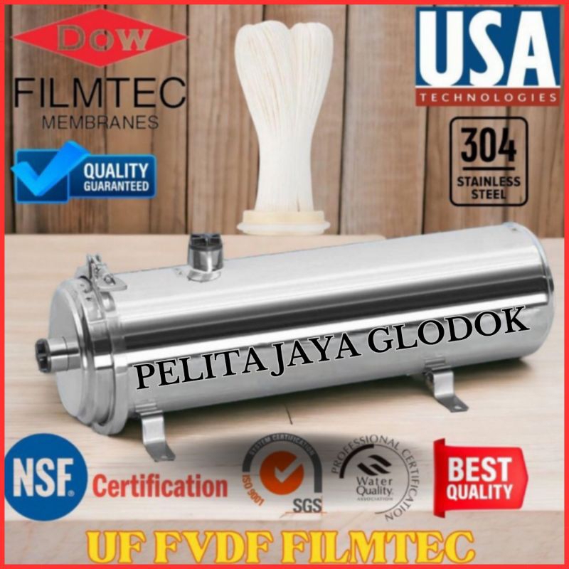 Ultrafiltrasi PVDF Water Pre Filter 1000 LPH UF PVDF 1000 Lph PVDF