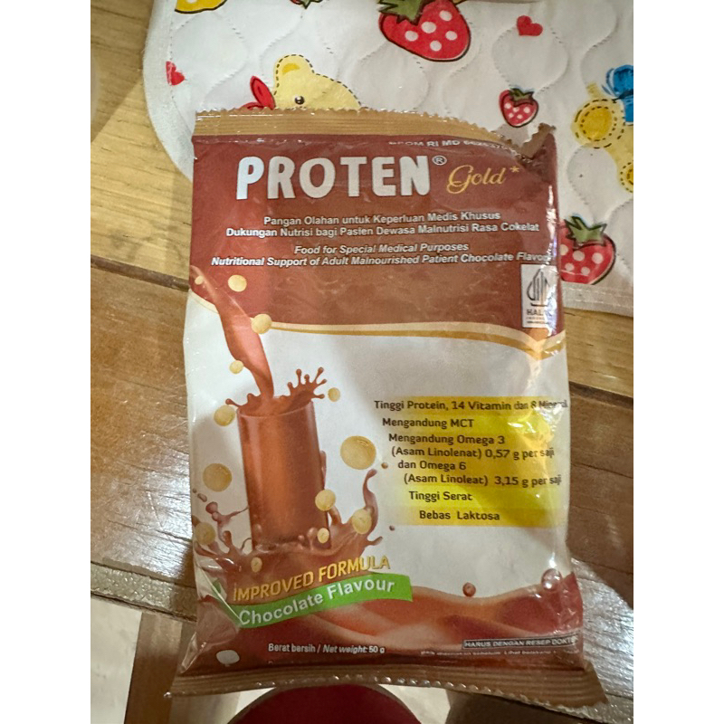 

susu proten gold coklat