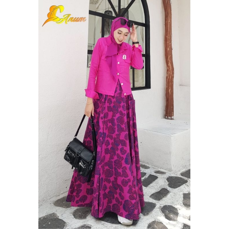 Aruna gamis set blazer vol 13 anum