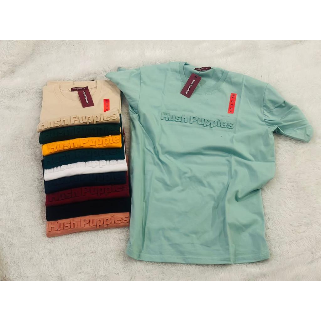 Kaos Hush Puppies Lengan Pendek Wanita Pria Kaos Polos Hush Puppies Unisex Kaos Hush Pupies Embos