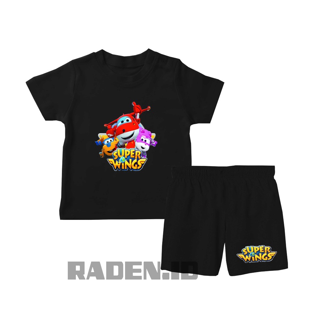 Baju Setelan anak Super Wings Karakter Kekinian Premium