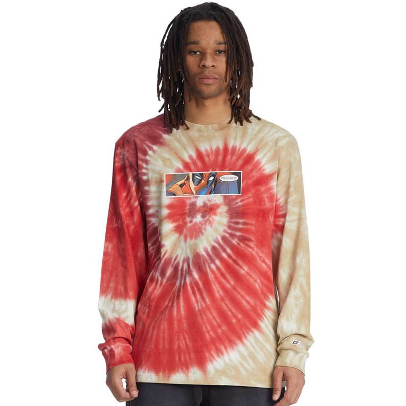 DC Shoes x MARVEL DEADPOOL LONG SLEEVE T-SHIRT Tie Dye Assorted ORIGINAL