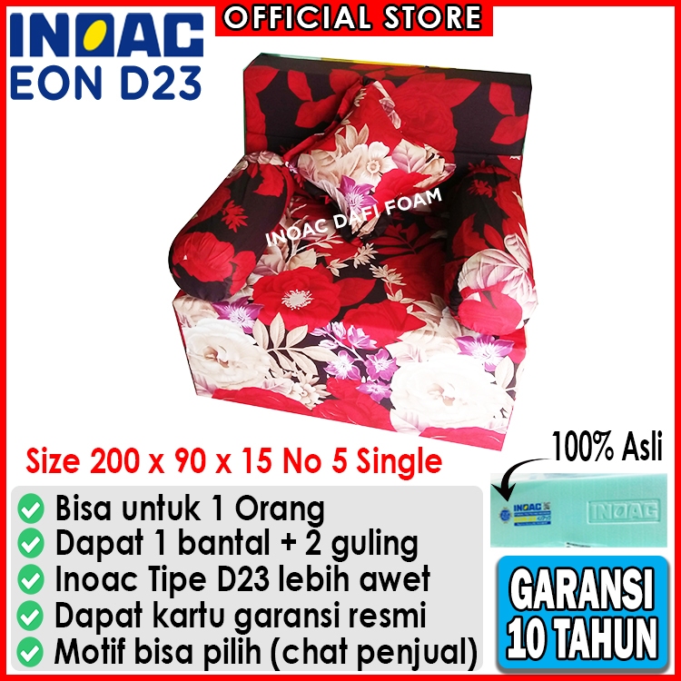 Sofabed Inoac 200x90x15 nomor 5 Single busa Inoac EON D23 original garansi 10 tahun kasur busa kasur