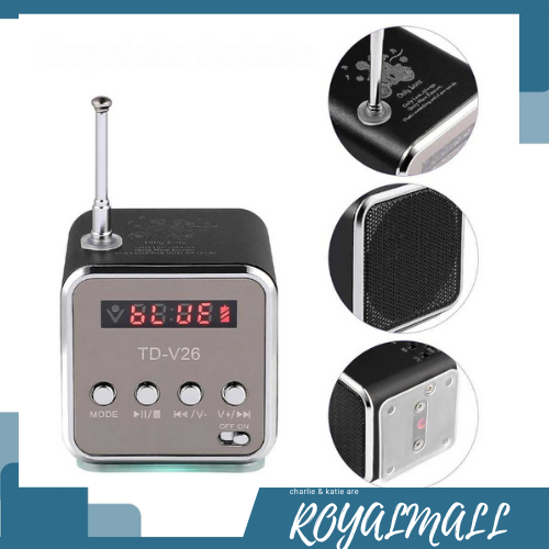 Speaker Mini Portabel Bluetooth FM Radio TF Card / Speaker Spiker Bluetooth Plus Radio FM Stereo Min
