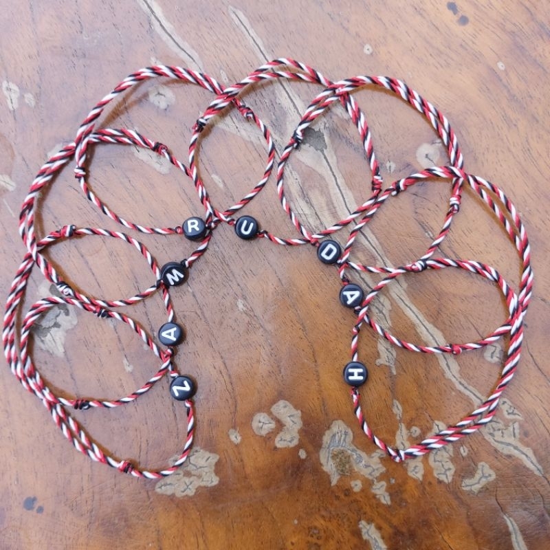 Gelang Tridatu Inisial/ Gelang Tridatu Asli/ Gelang Tridatu Serut/ Gelang Tridatu Couple/ gelang cou