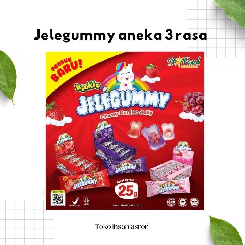 

permen jelly gum gummy box rasa stw dan lyche anggur