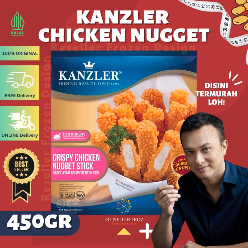 

BARU! PREMIUM NUGGET KANZLER STICK | NAGET STIK KRISPI | NAGET PANJANG VIRAL | KENJLER STIK