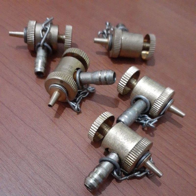 cop pompa kepala pompa sepeda motor murah model baut putar bahan kuningan