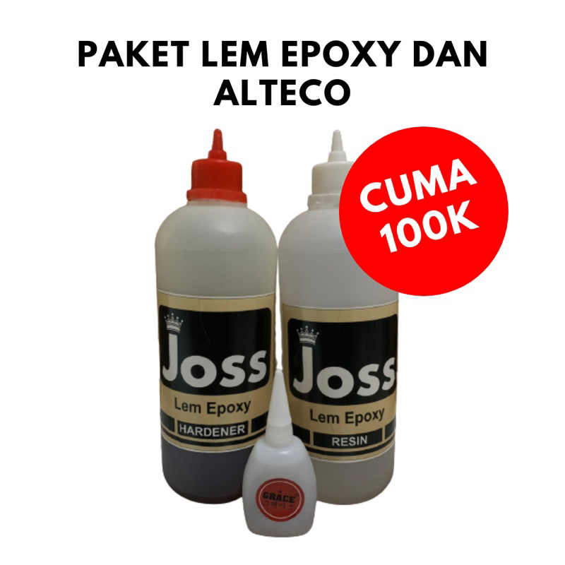 

Paket Lem Epoxy Joss Dan Alteco Jumbo