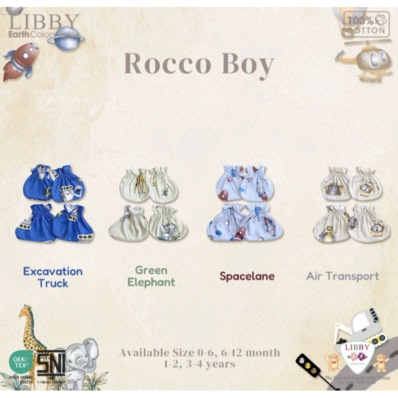 LIBBY | LIBBY KAOS TANGAN KAOS KAKI SET BABY NEWBORN | LIBBY BABY EARTH COLOR SERIES | SET BABY LIBB