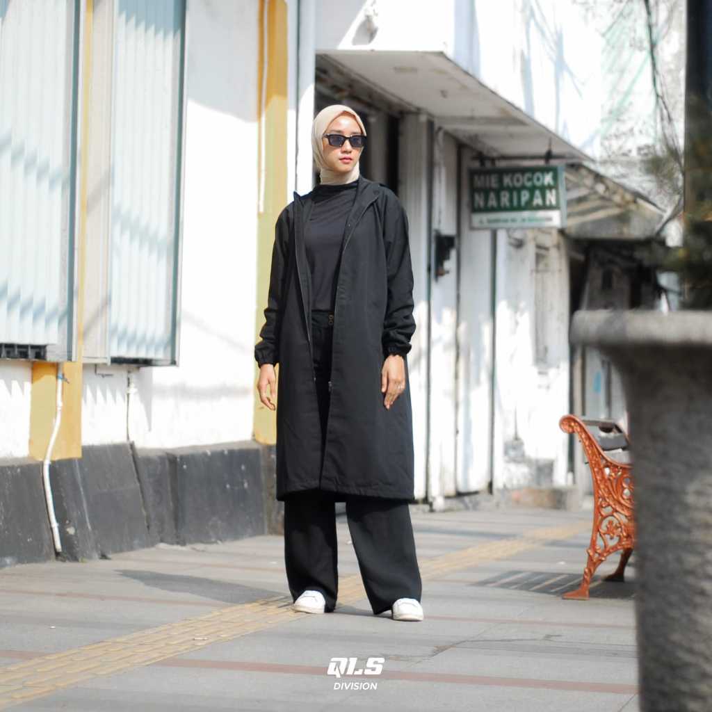 Jacket Muslimah Jacket Hijaber Wanita Jacket Panjang CUSTEM Nama Dll