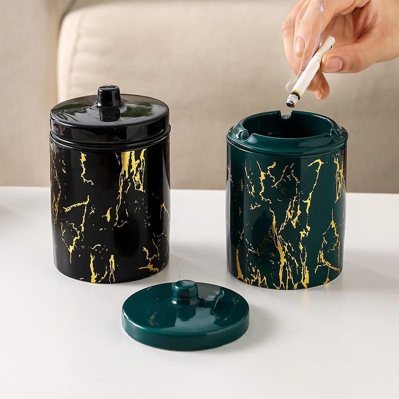 Asbak Keramik Elegant / Asbak Estetik /Ashtray Gaya Nordic / Asbak Marble Ceramic Ashtray Nordic /As