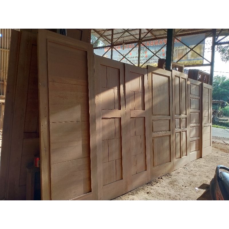 Pintu kayu kamper + kusen