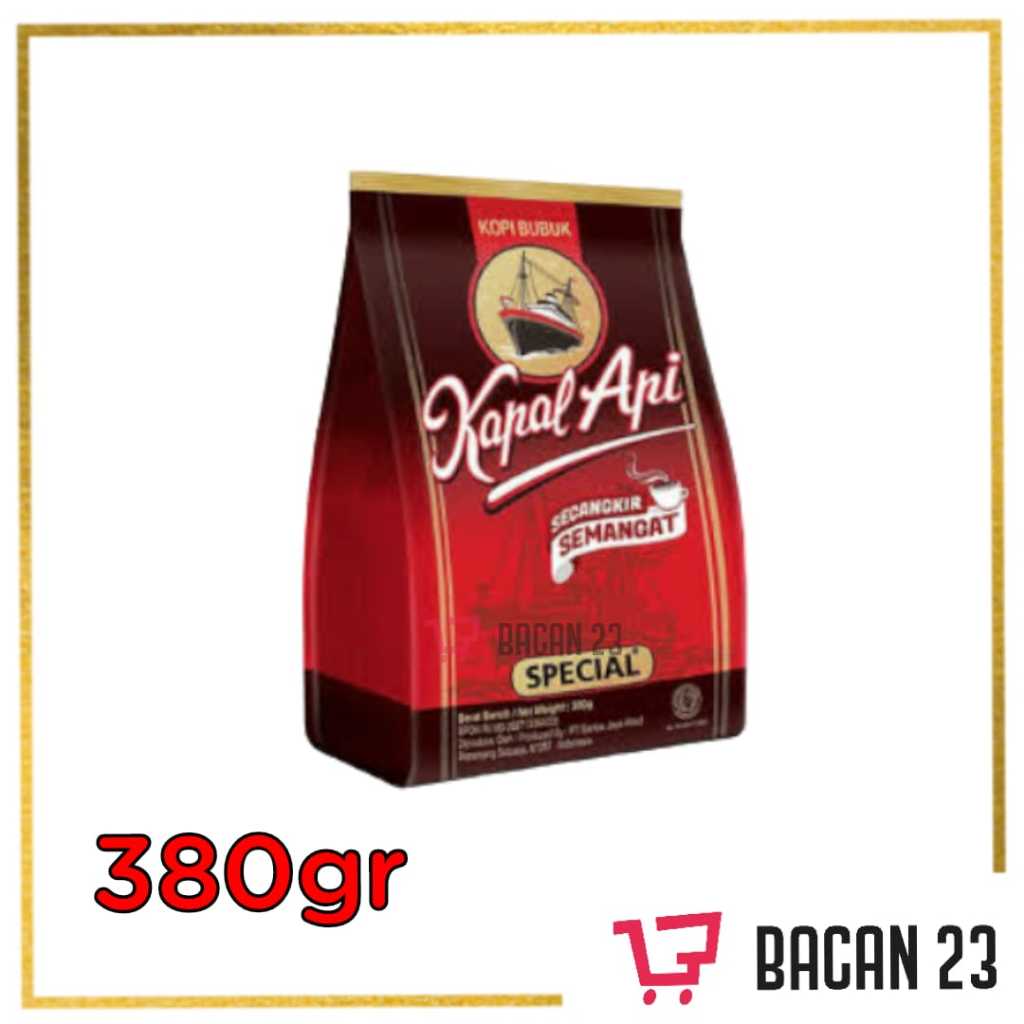 

Kapal Api Special Kopi Bubuk (380 gr) / Kopi Hitam Bubuk Kemasan / Bacan 23 - Bacan23