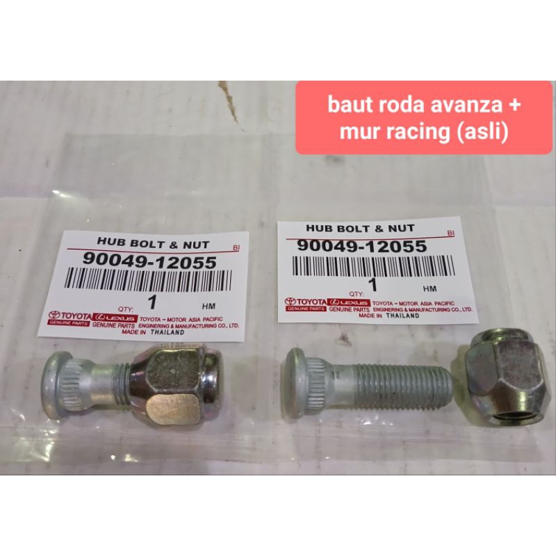 baut roda toyota avanza xenia + mur racing 1pcs asli original