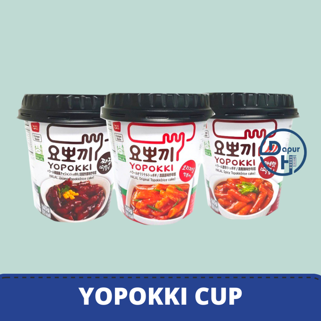 

YOUNG POONG YOPOKKI Rice Cake Topokki Cup Original Spicy Jjajang 140 g Halal--