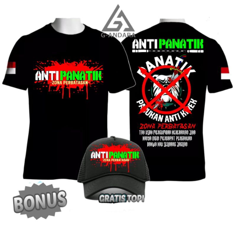 KAOS ANTI PANATIK ZONA PERBATASAN DESAIN TERBARU