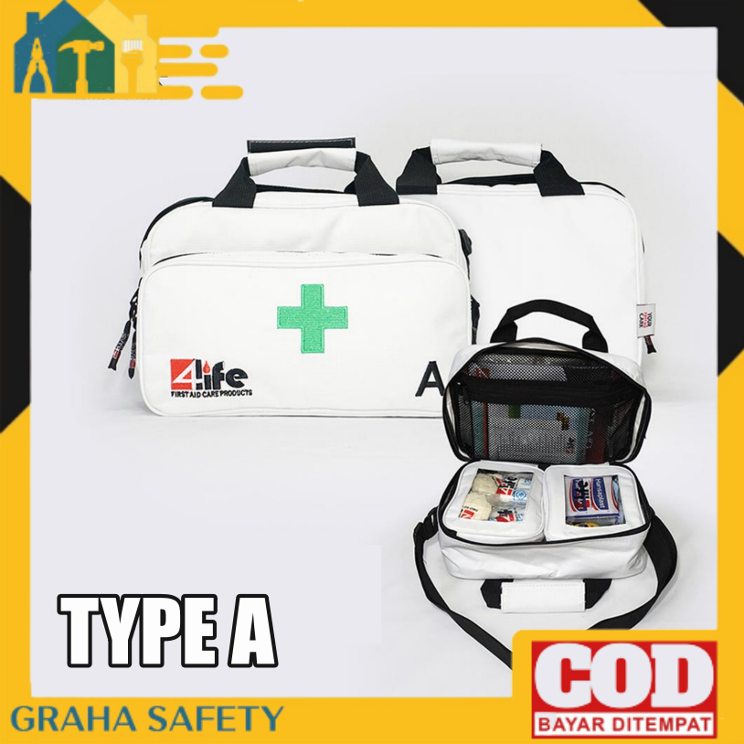 White Bag Type A 4life First Aid Kit - Tas P3k 4LIFE