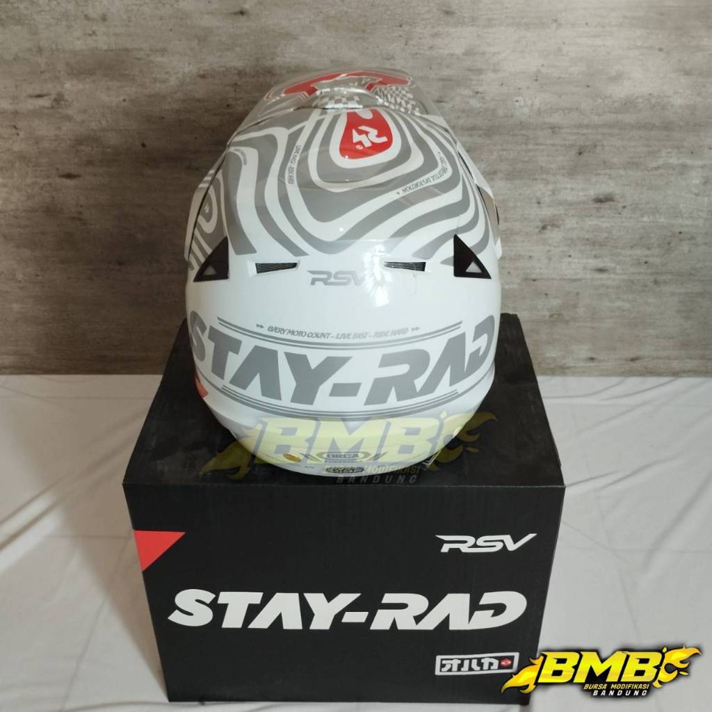 HELM ORCA VORTEX WHITE SILVER RED GLOSSY | KSR ONEONENINE