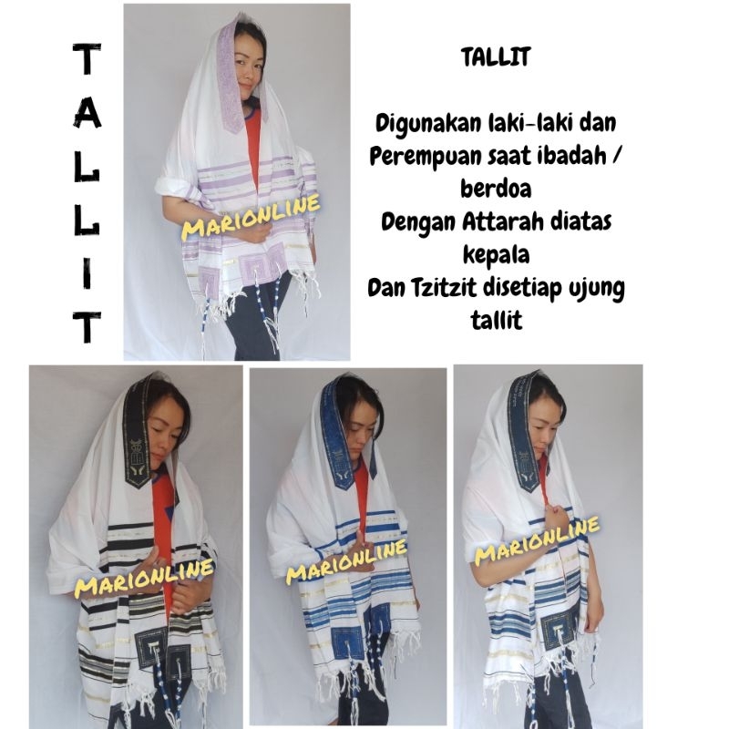 Tallit Doa Kerudung Syal Doa Besar Jewish Israel Mesianic