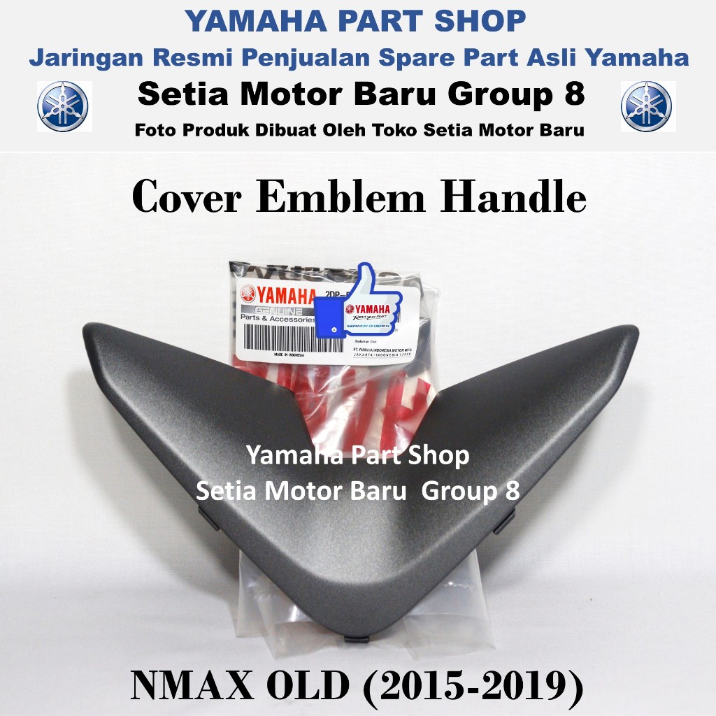 Cover Emblem Handle Batok Stang Stir Abu Abu Doff Nmax N Max Old Asli Yamaha