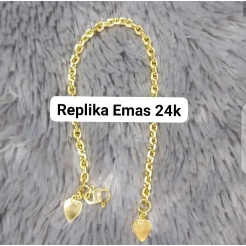 ( COD ) Gelang Nori/medan 1 Suku LAPIS EMAS MURNI 24k