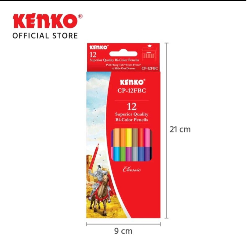 

Kenko Pensil Warna Cp-12FBC - Bi-Colour dapat 24 warna