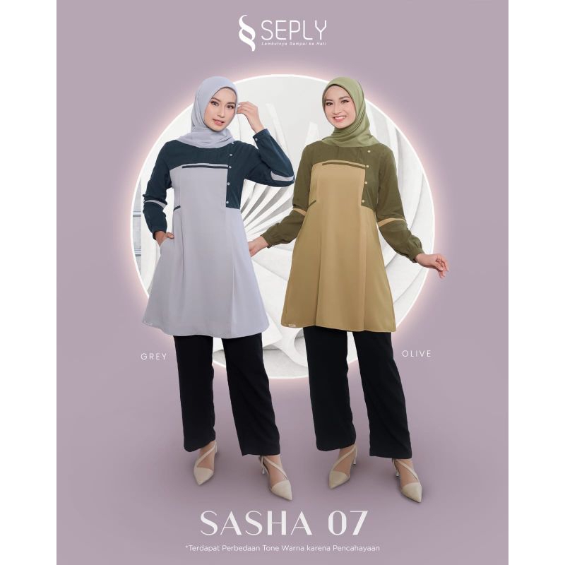 TERBARU BUSANA MUSLIM TUNIK SASHA 07 By SEPLY ORlGlNAL