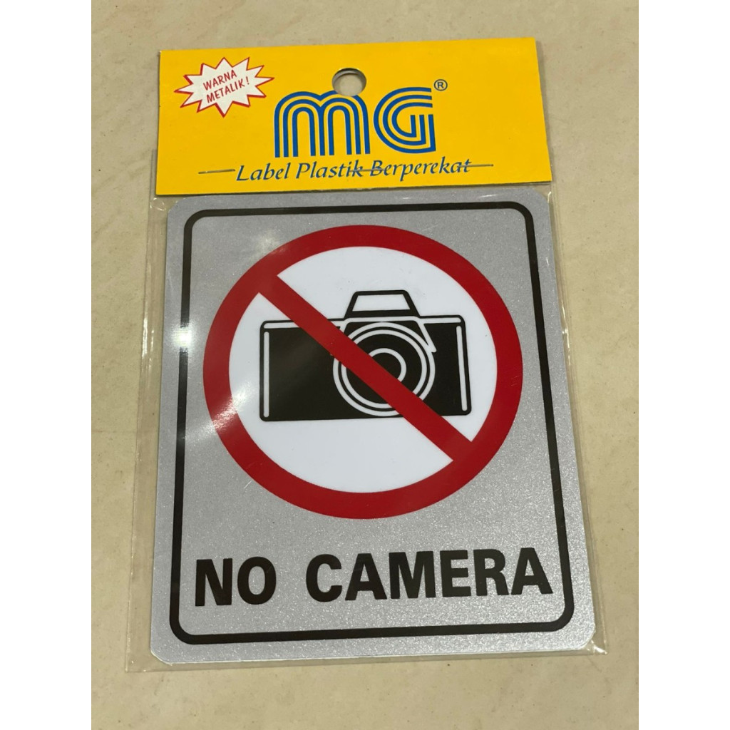

Stiker Tempel Gambar No Camera (area tanpa kamera dilarang ambil foto)