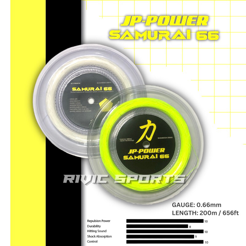 Senar Badminton JP Power Samurai 66 Roll Japan JPPower Original